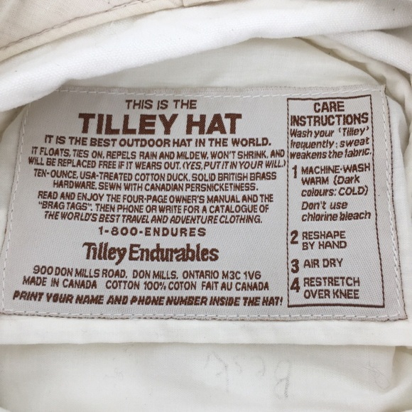 Tilley Hat Men’s Cotton Canvas Sun Hat Neutral Tan Safari Hiking Fishing Camping - Picture 9 of 13